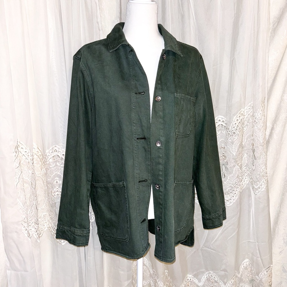 Old Navy Boxy Green Cargo Jacket
